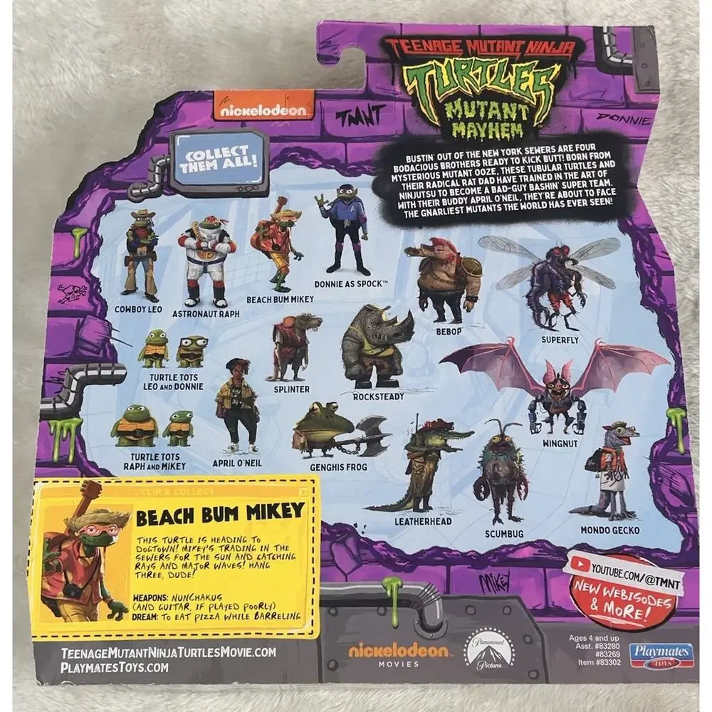 TMNT Teenage Ninja Turtles Mutant Mayhem BEACH BUM MIKEY 4